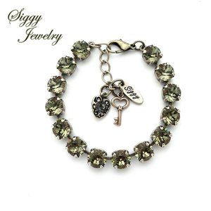 Swarovski Crystal Black Diamond Tennis Bracelet
